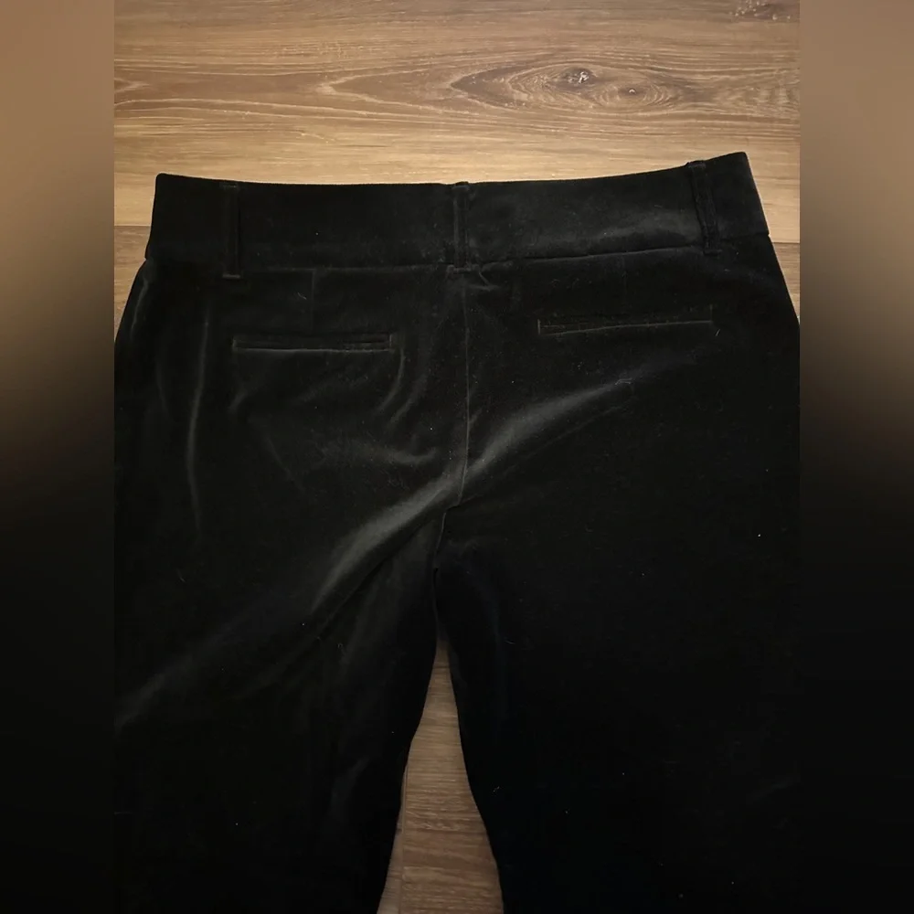 J Crew black velvet pants size 12